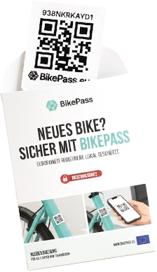 BikePass ID Sticker — Freisteller-Produktfoto
