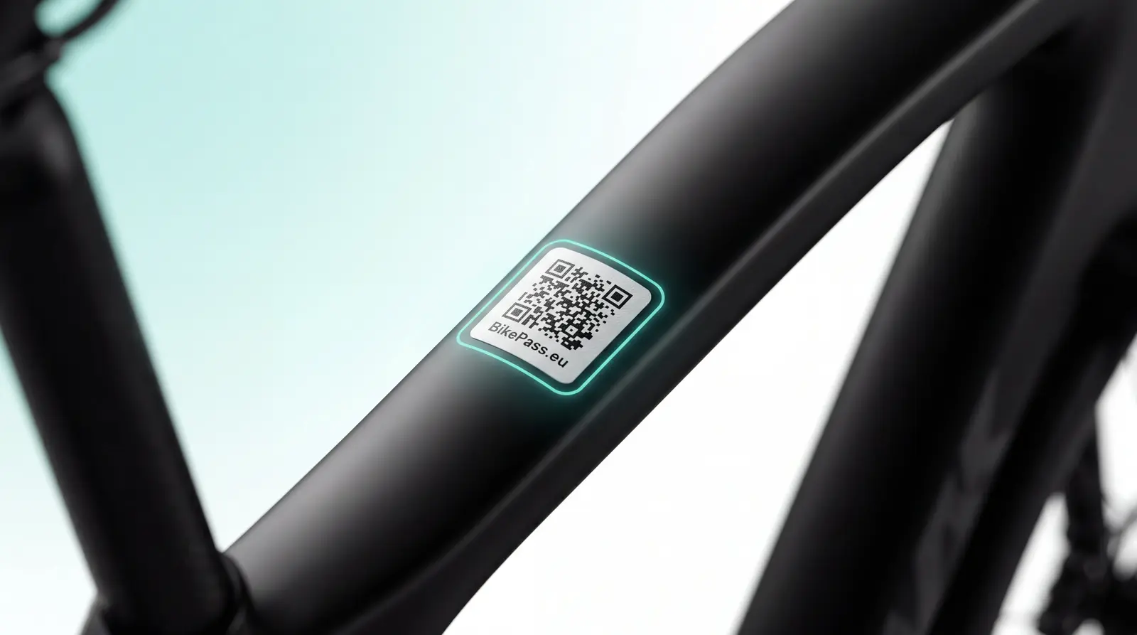 Fahrrad mit BikePass-ID Sticker — passiver und aktiver Diebstahlschutz
